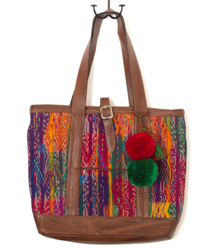 Upcycled LV Mayan Handcrafted and Woven Tassle Tote Bag with